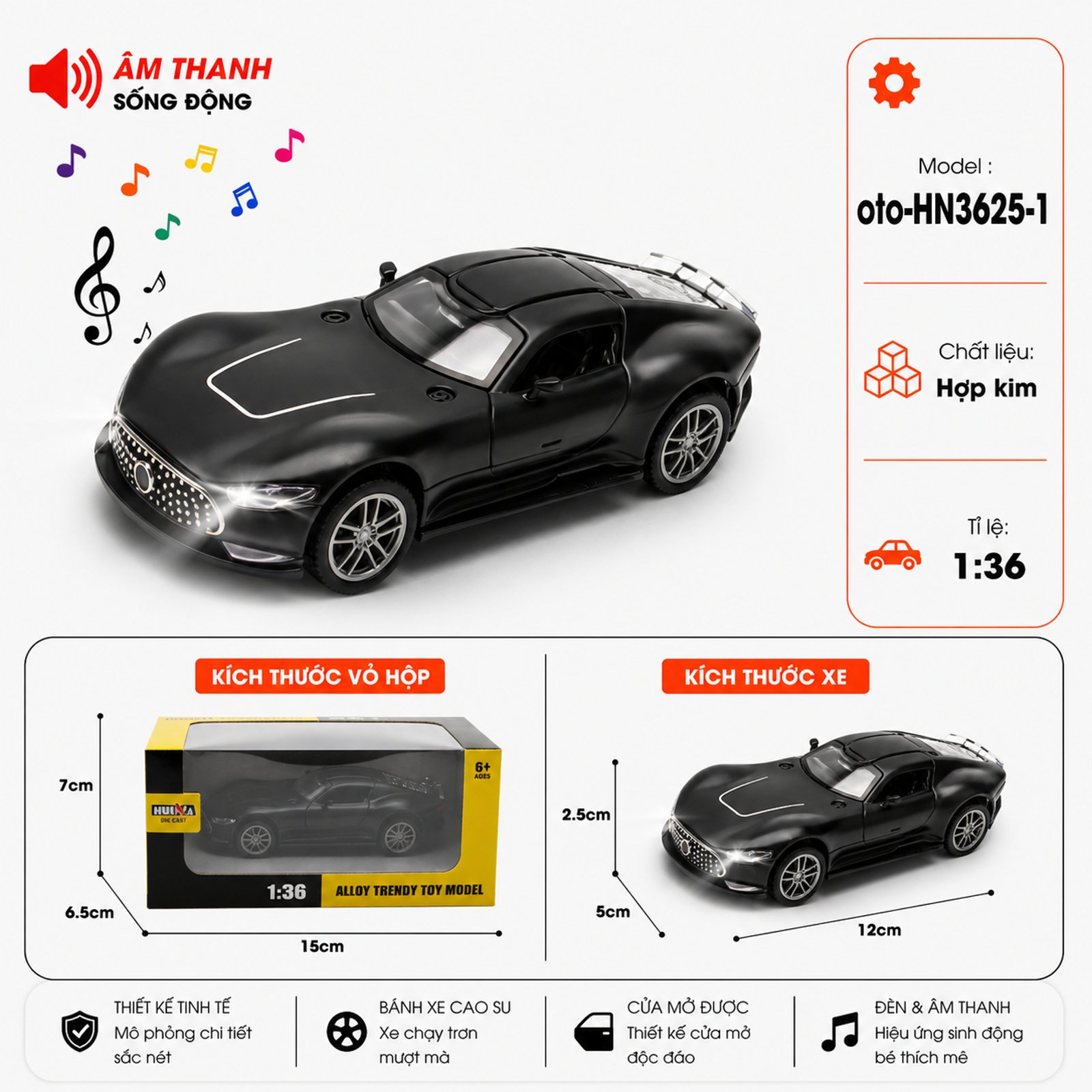 Xe thể thao nhiều kiểu dáng chất liệu hợp kim - Màu by Motor car