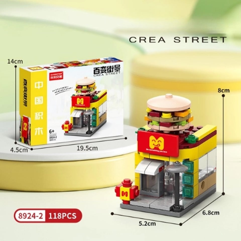 Bộ Đồ Chơi Lắp Ghép Mô Hình Cửa Hàng McDonald's by Lelebrother