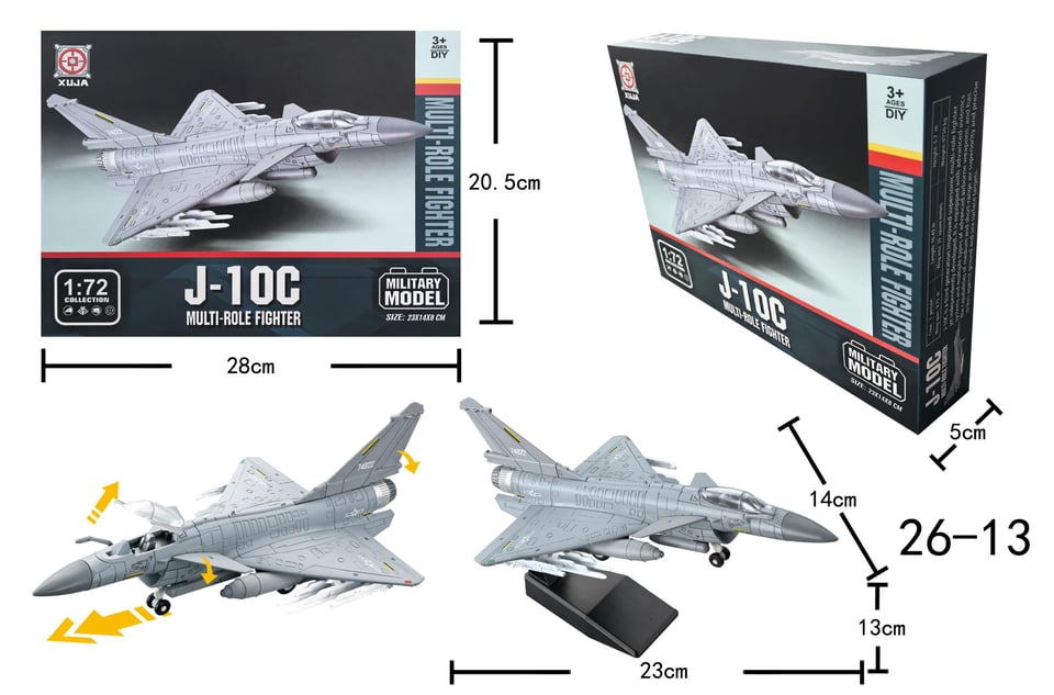 Mô hình lắp ráp tiêm kích J-10C tỉ lệ 1:72 by XUJA