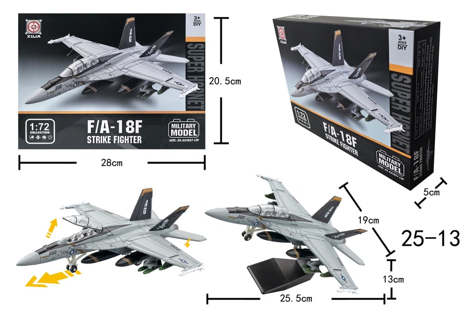 Bộ lắp ráp Mô hình Tiêm kích đa nhiệm F/A-18F tỉ lệ 1:72 by XUJA