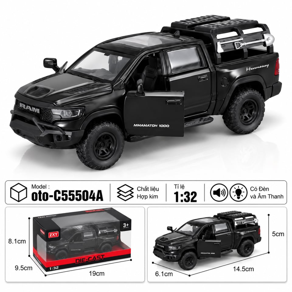 Xe thể thao chất liệu hợp kim - SKU : oto-C55504A - Màu Đen by Motor car