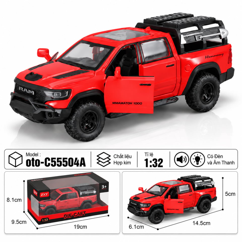 Xe thể thao chất liệu hợp kim - SKU : oto-C55504A - Màu Đỏ by Motor car