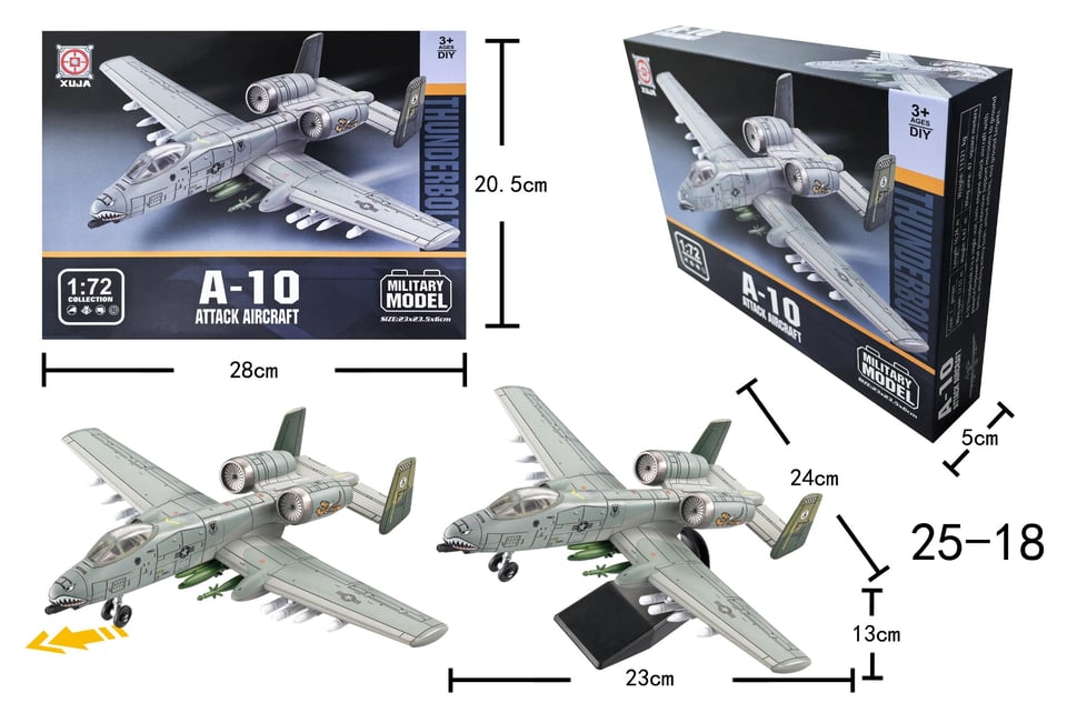 Bộ lắp ráp mô hình Máy bay chiến đấu A10 tỷ lệ 1:72 by XUJA