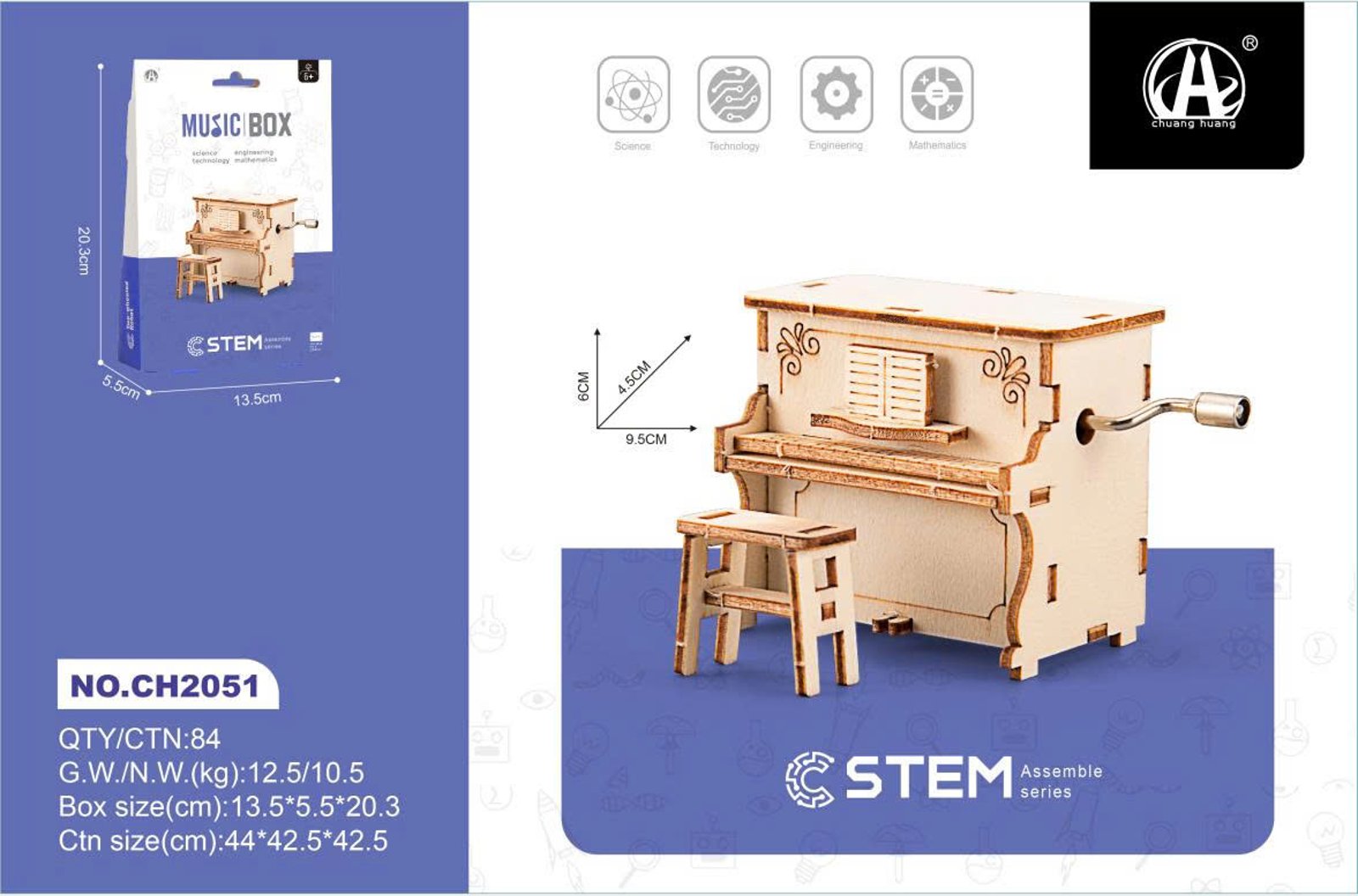 CHUANG HUANG-CH2051-Bộ lắp ráp Hộp nhạc by AG Select