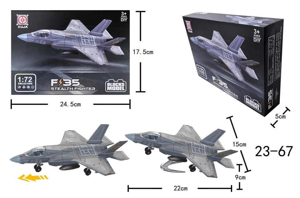 Mô hình quân sự hiện đại Máy bay F-35 tỷ lệ 1:72 by XUJA