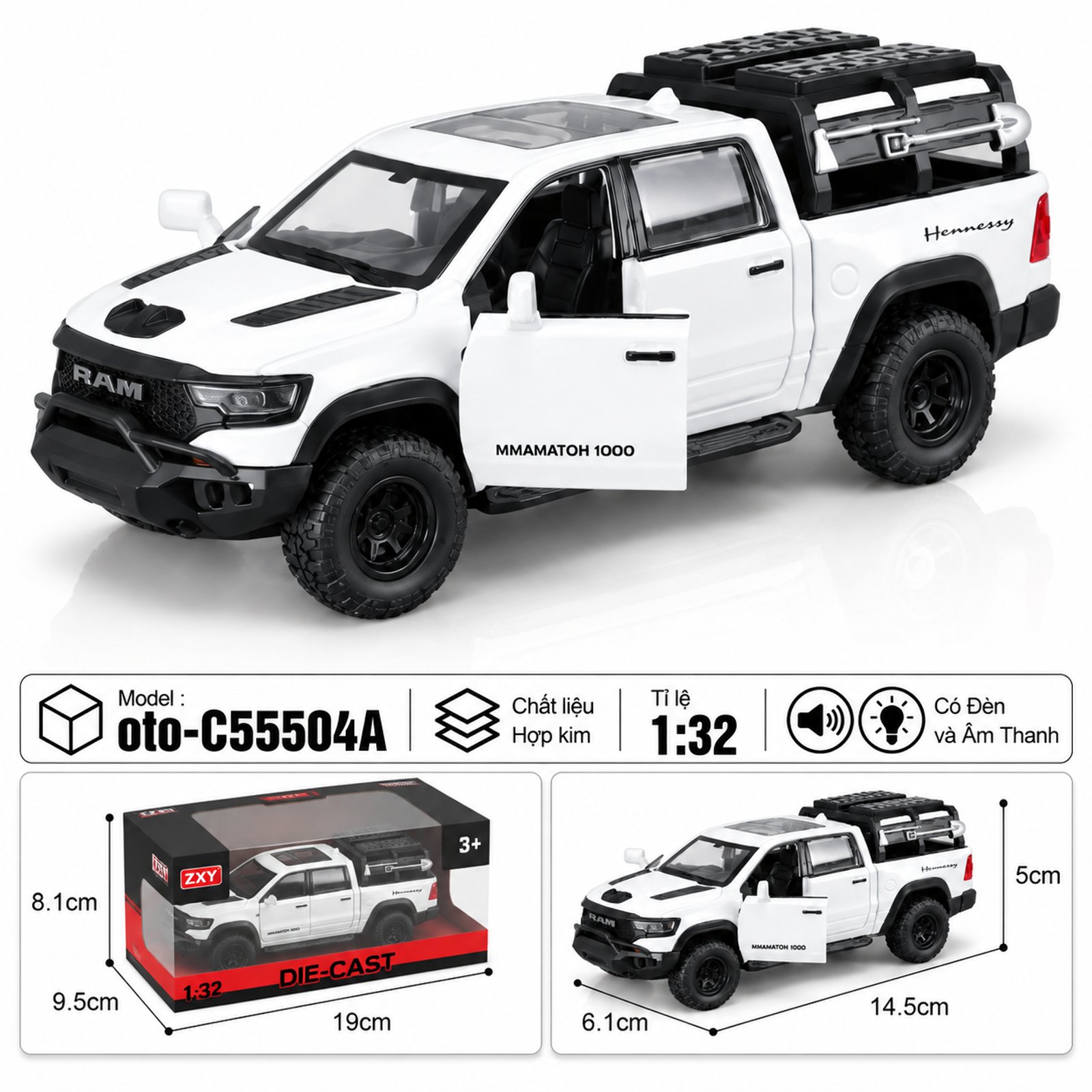 Xe thể thao chất liệu hợp kim - SKU : oto-C55504A - Màu Trắng by Motor car