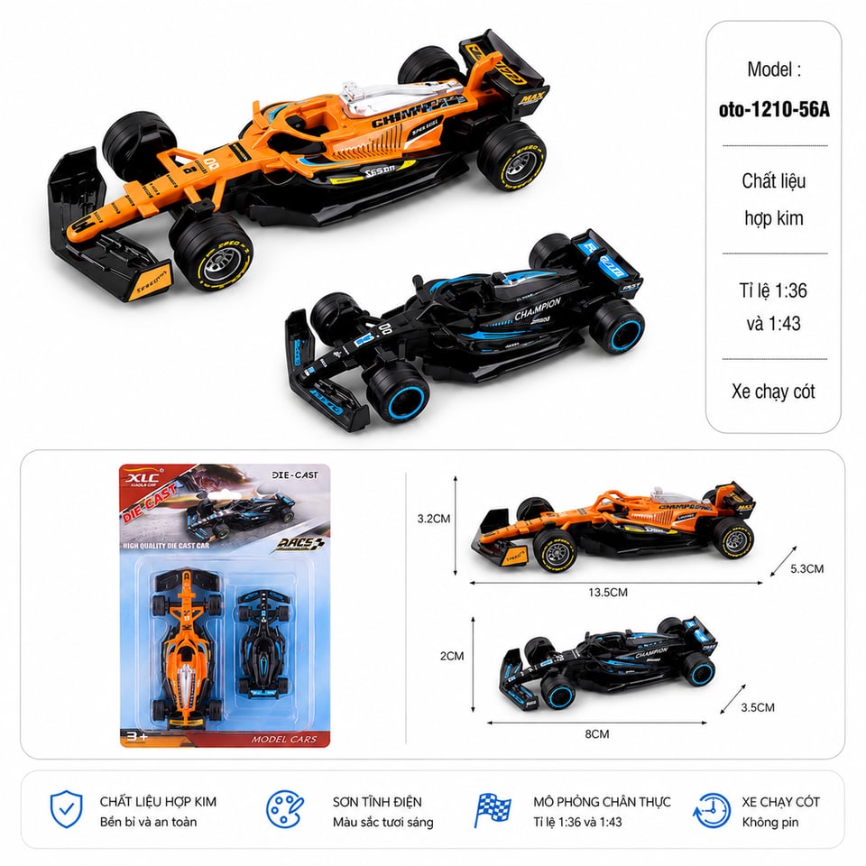 Vỉ 2 Xe thể thao có nhiều màu sắc by Motor car