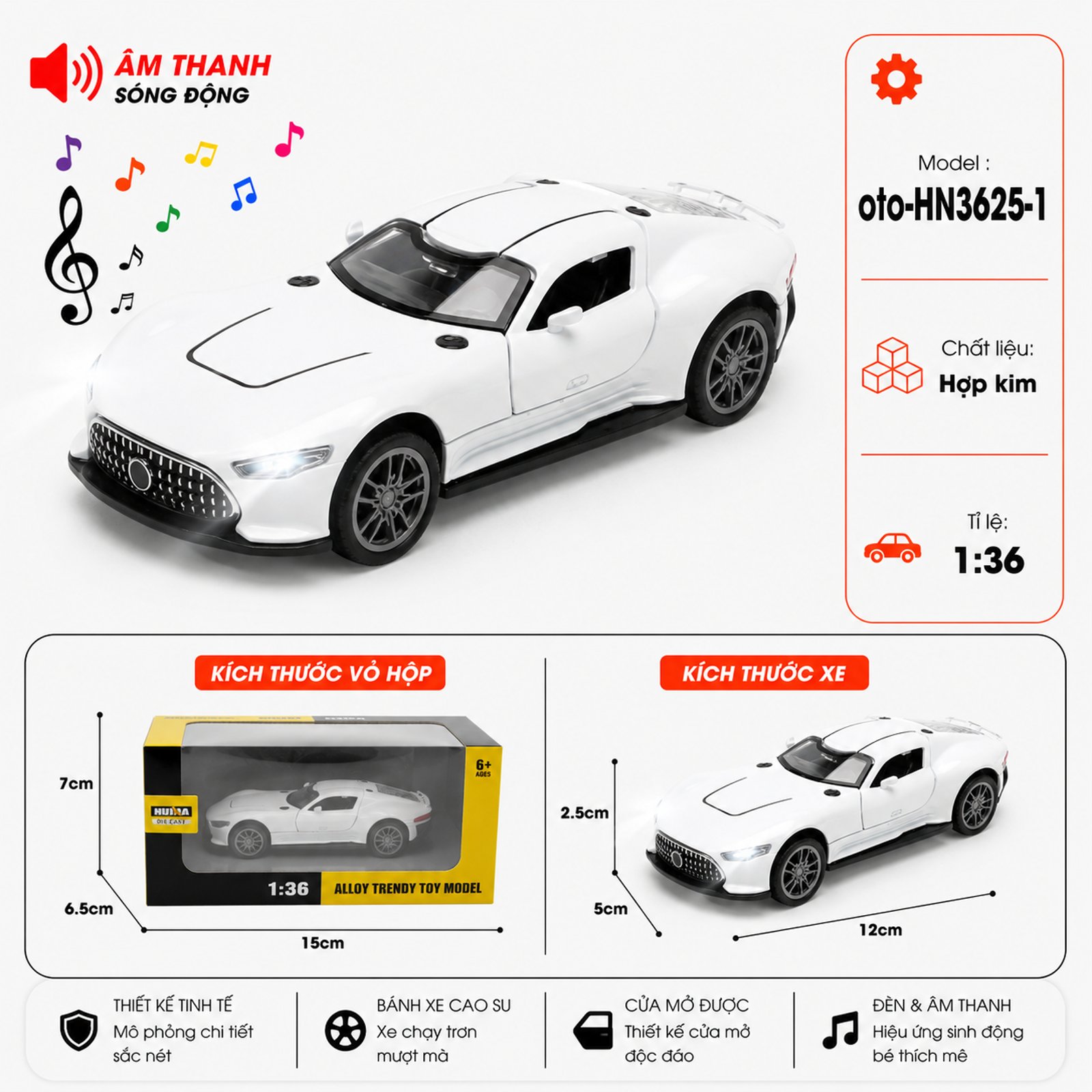 Xe thể thao nhiều kiểu dáng chất liệu hợp kim - Màu by Motor car