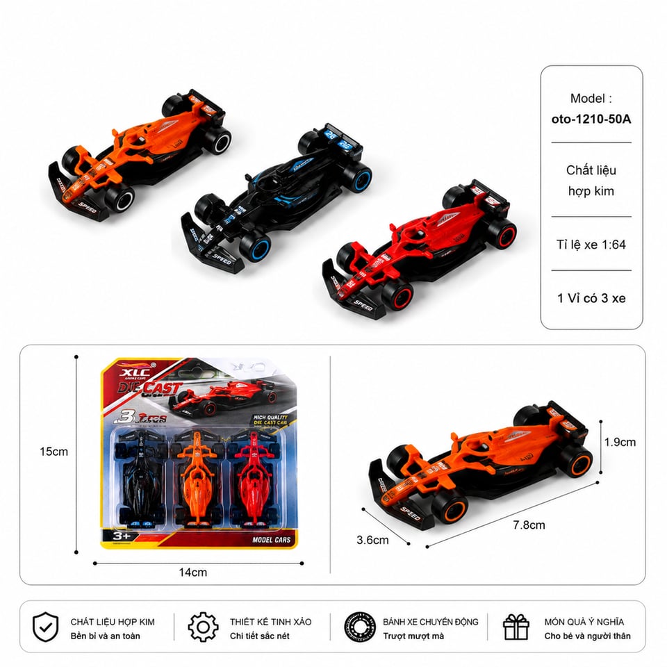 Vỉ 3 xe thể thao , chất liệu bằng hợp kim by Motor car