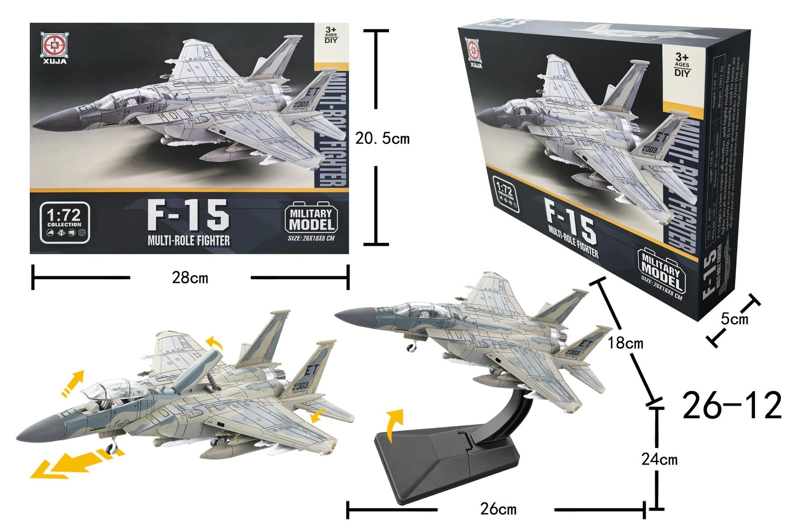 Mô hình lắp ráp tiêm kích F-15 tỉ lệ 1:72 by XUJA